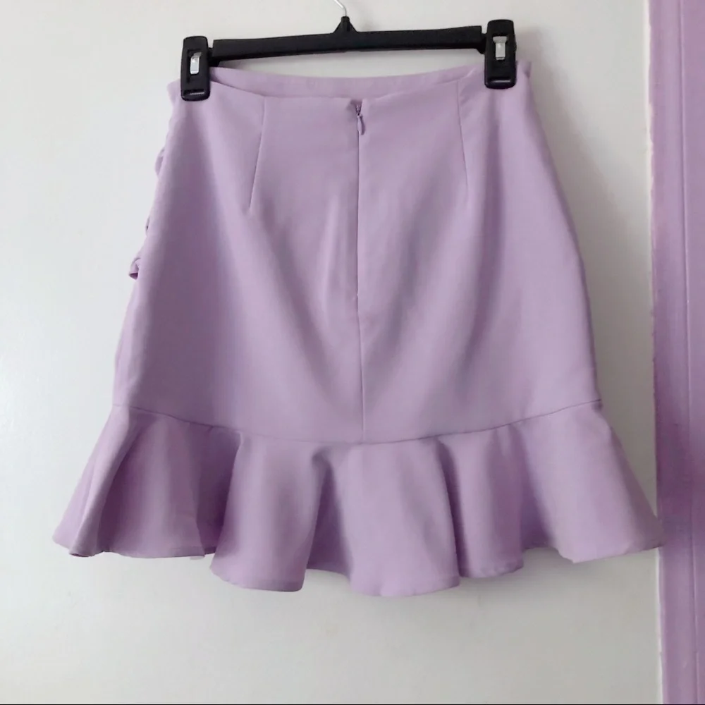 revolve song of style ⋆ ruffle lilac skirt